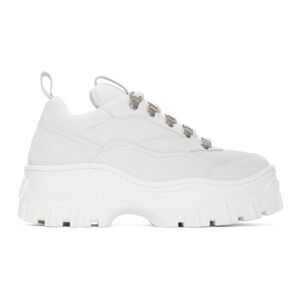 MSGM White Tractor Trek Sneakers
